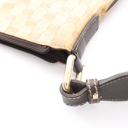 GGクリスタル ショルダーバッグ コーティングキャンバス レザー ベージュ グッチ