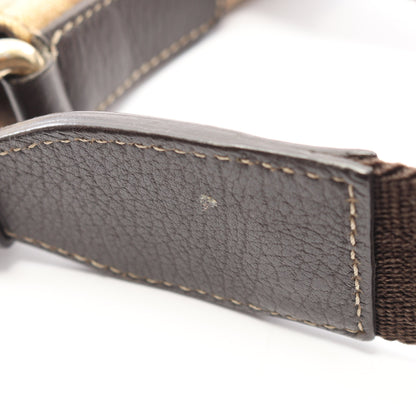 GGクリスタル ショルダーバッグ コーティングキャンバス レザー ベージュ グッチ