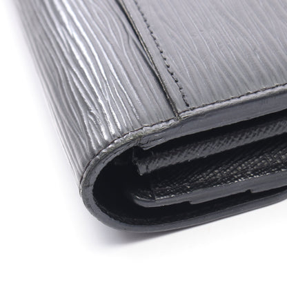 ポルトフォイユ サラ エピ ノワール 二つ折り長財布 レザー ブラック ルイヴィトン