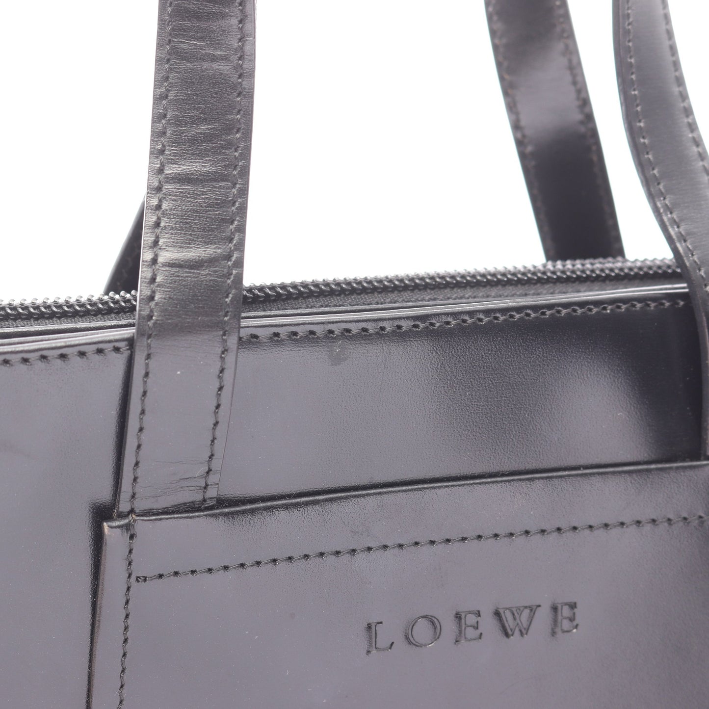 ハンドバッグ レザー ブラック ロエベ バッグ LOEWE