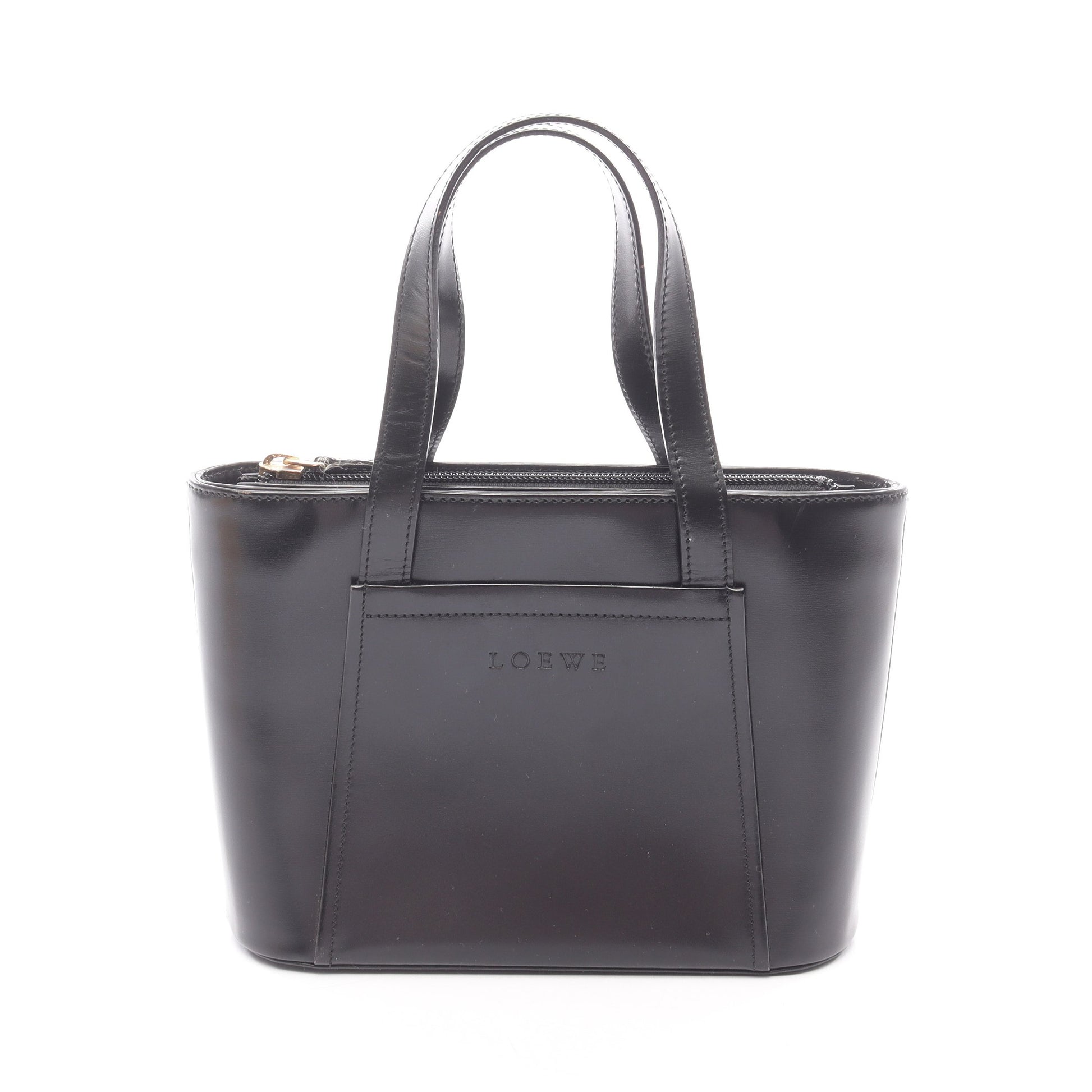 ハンドバッグ レザー ブラック ロエベ バッグ LOEWE