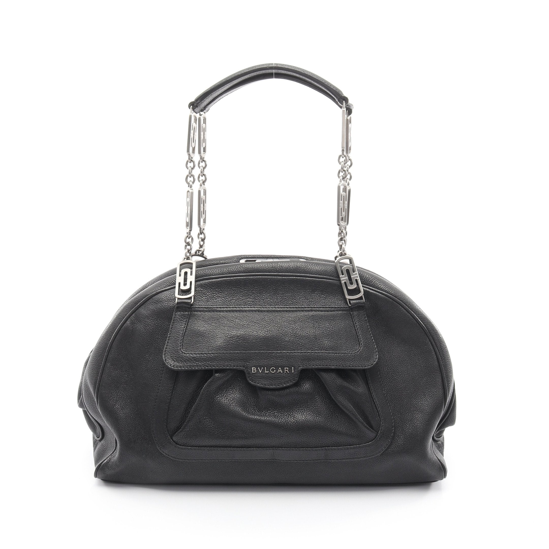 BVLGARI ブルガリ ショルダーバッグ パレンテシ ボーリングバッグ パレンテシ ボーリングバッグ チェーンショルダーバッグ レザー