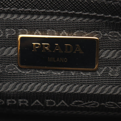 TESSUTO+SAFFIANO 2WAY ハンドバッグ ナイロン サフィアーノレザー ブラック プラダ バッグ PRADA