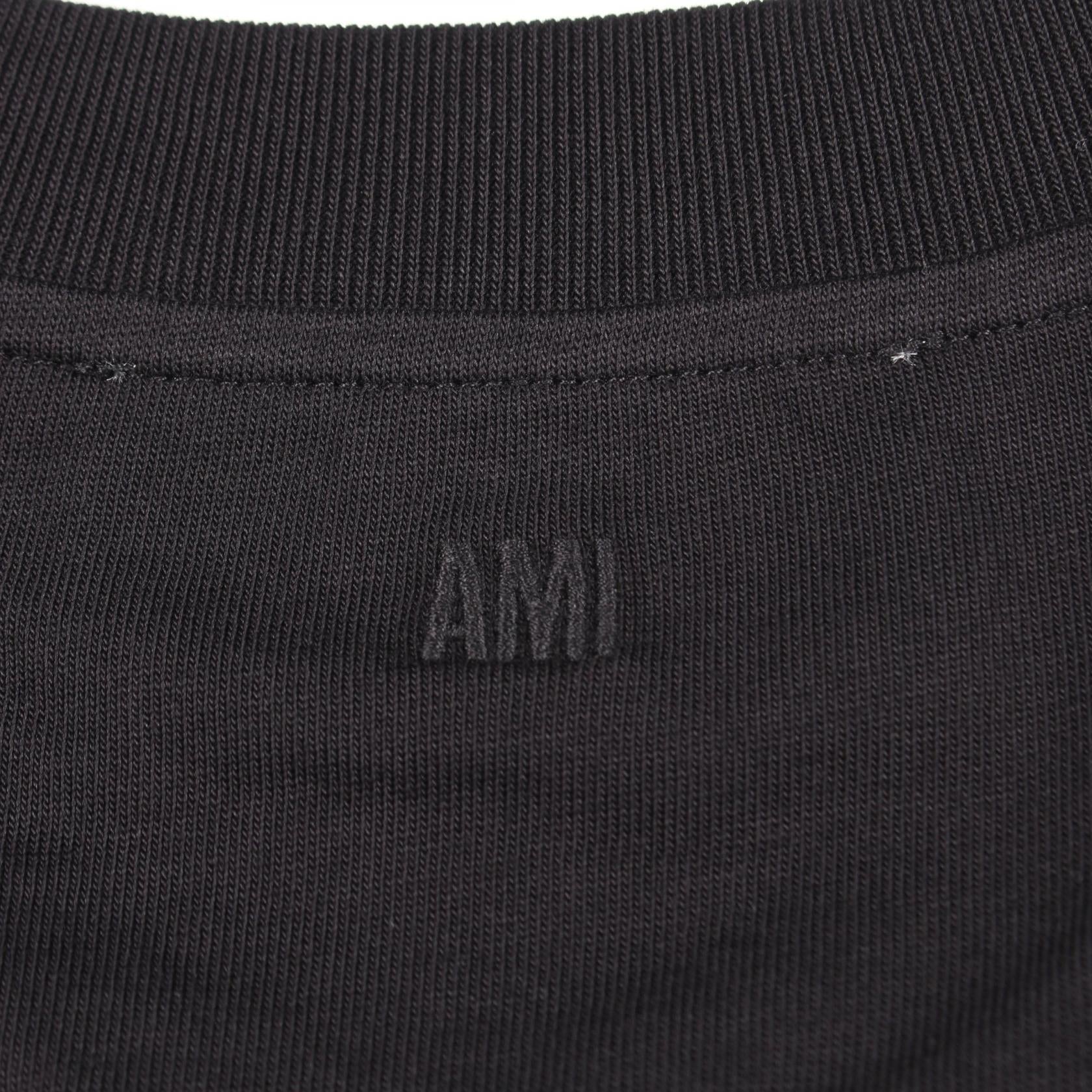 半袖Tシャツ コットン ブラック アミアレクサンドルマテュッシ トップス AMI Alexandre Mattiussi