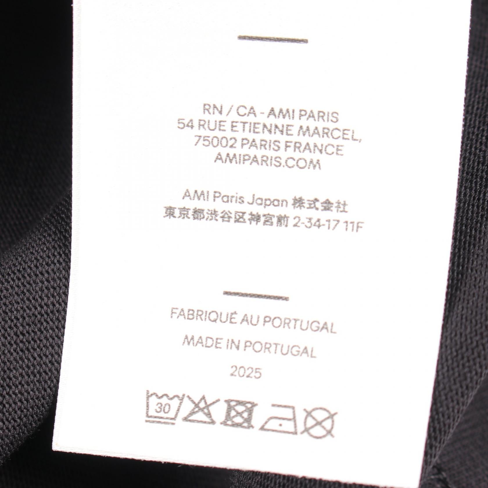 半袖Tシャツ コットン ブラック アミアレクサンドルマテュッシ トップス AMI Alexandre Mattiussi
