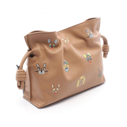 フューチャリスト キャット フラメンコ ミニ ショルダーバッグ レザー ブラウン マルチカラー ロエベ