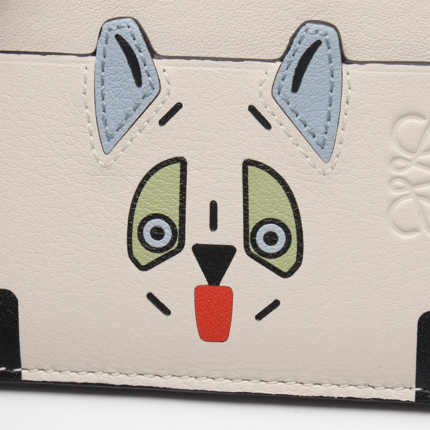 フューチャリスト キャット カードケース レザー ホワイト マルチカラー ロエベ