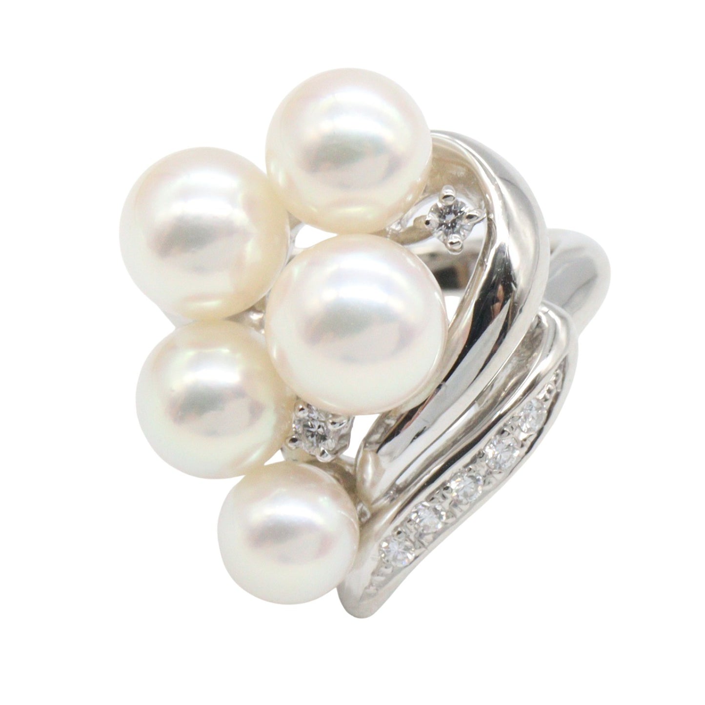 アコヤパール リング リング 指輪 PT900 パール ダイヤモンド プラチナ ホワイト クリア タサキ アクセサリー TASAKI