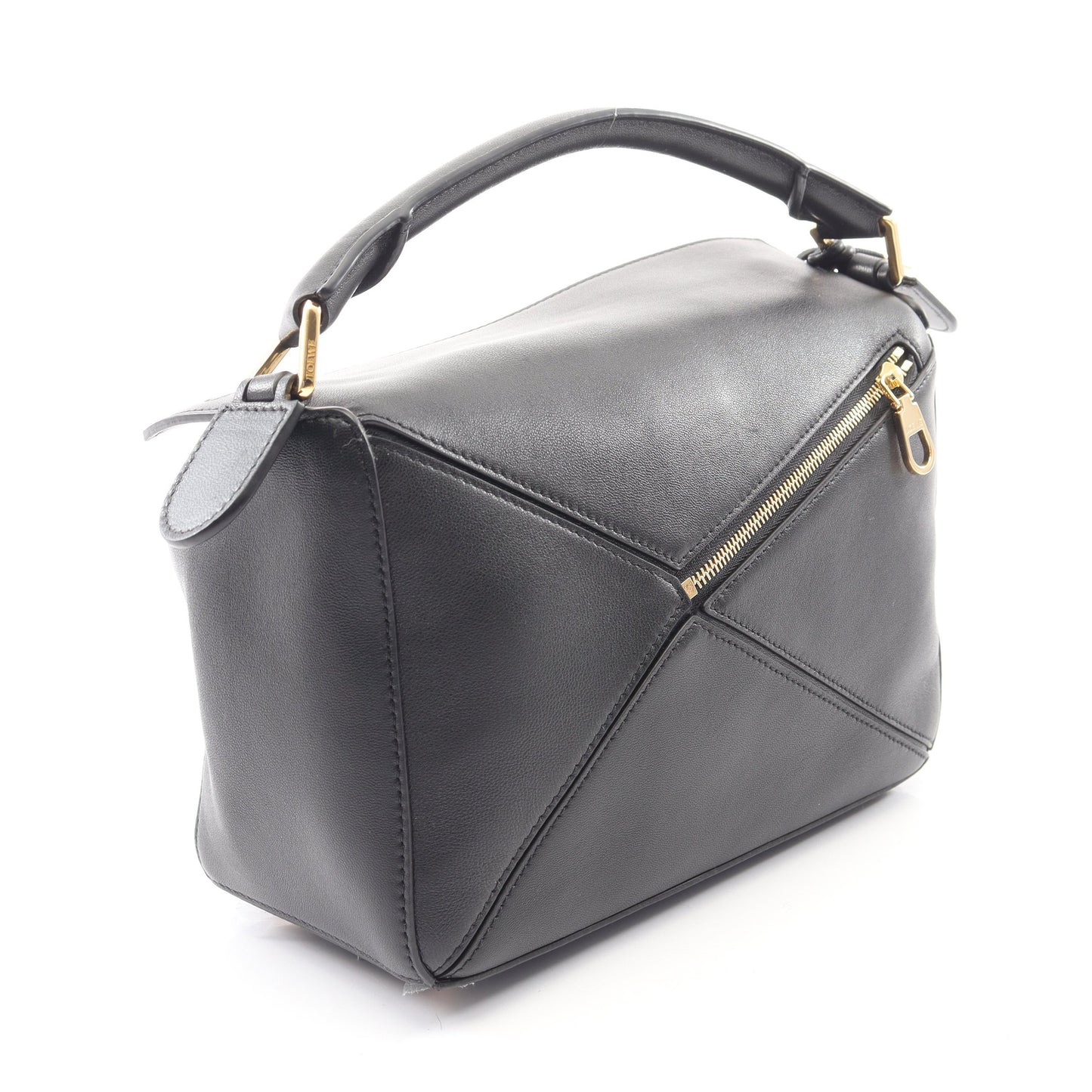 パズルバッグ スモール 2WAY ハンドバッグ レザー ブラック ロエベ バッグ LOEWE