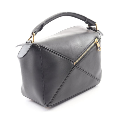 パズルバッグ スモール 2WAY ハンドバッグ レザー ブラック ロエベ バッグ LOEWE