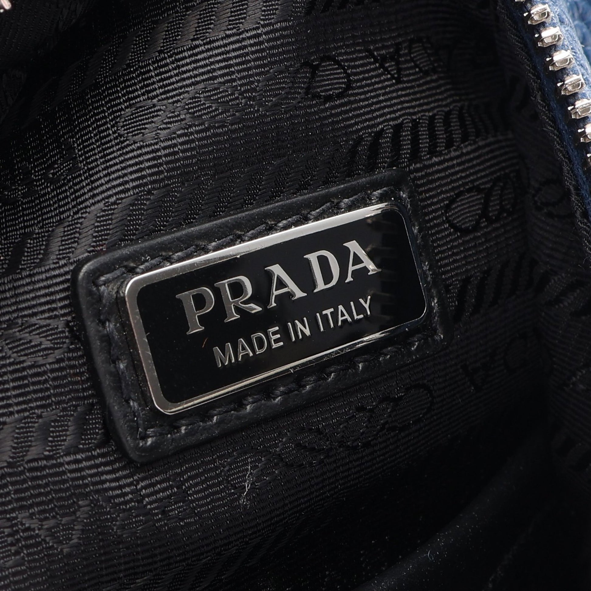 VITELLO DAINO ボディバッグ レザー ブルー プラダ バッグ PRADA