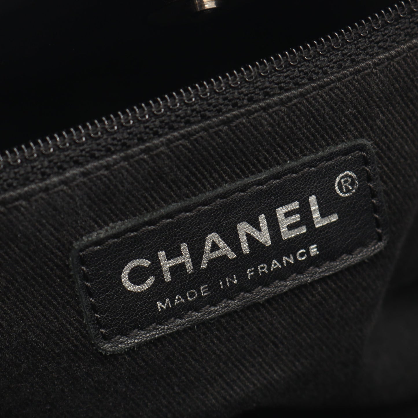 Vステッチ チェーンショルダーバッグ キャンバス レザー ブラック シルバー金具 シャネル バッグ CHANEL