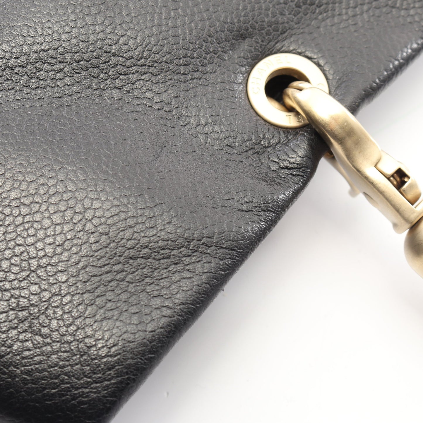 ココマーク ハンドバッグ キャビアスキン ブラック ゴールド金具 シャネル バッグ CHANEL