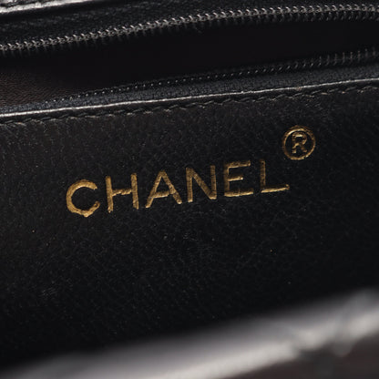 マトラッセ フリンジ チェーンショルダーバッグ ラムスキン ブラック ゴールド金具 シャネル バッグ CHANEL