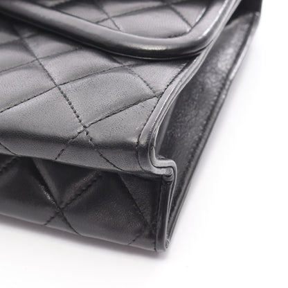 マトラッセ フリンジ チェーンショルダーバッグ ラムスキン ブラック ゴールド金具 シャネル バッグ CHANEL