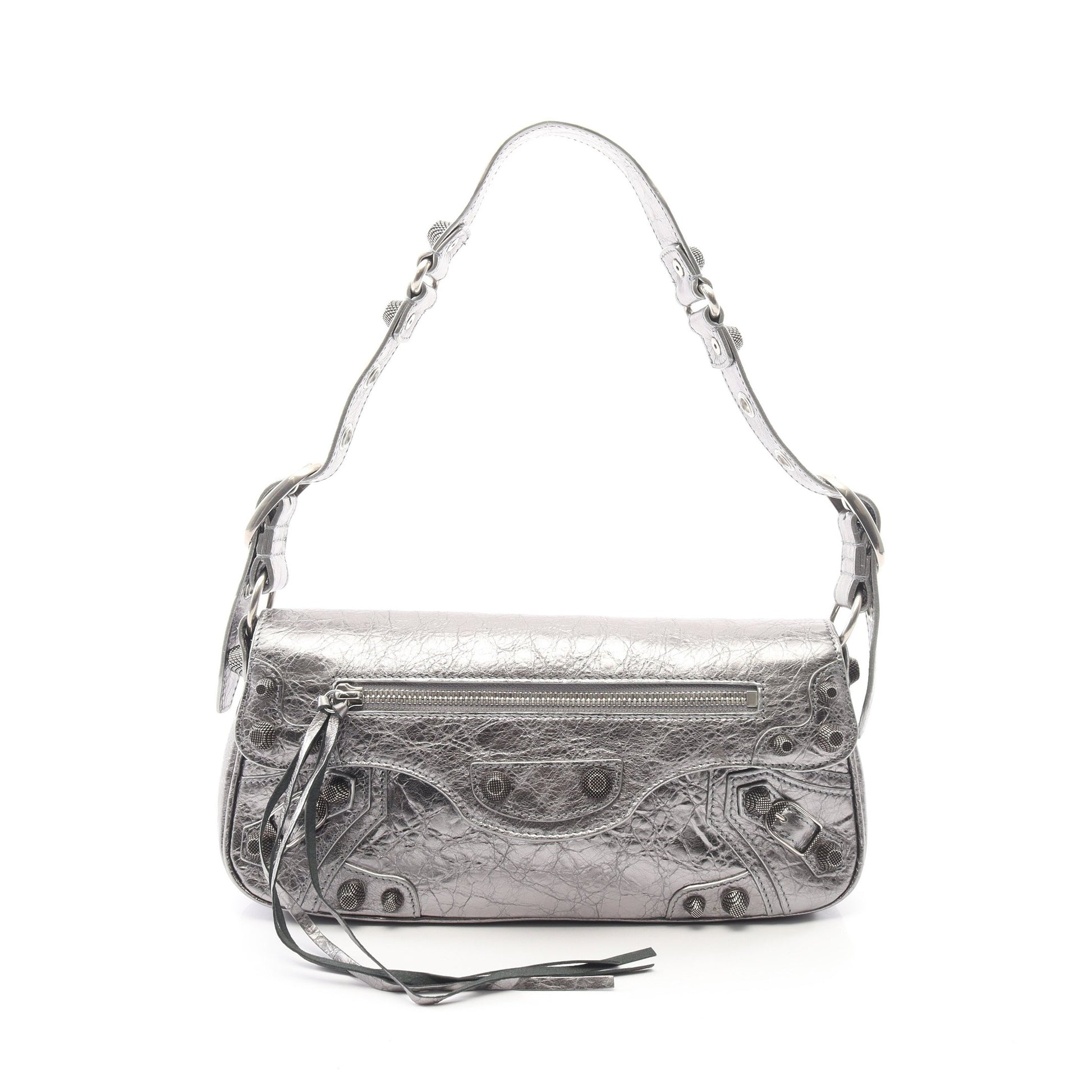 ル カゴール S ショルダーバッグ レザー シルバー バレンシアガ バッグ BALENCIAGA