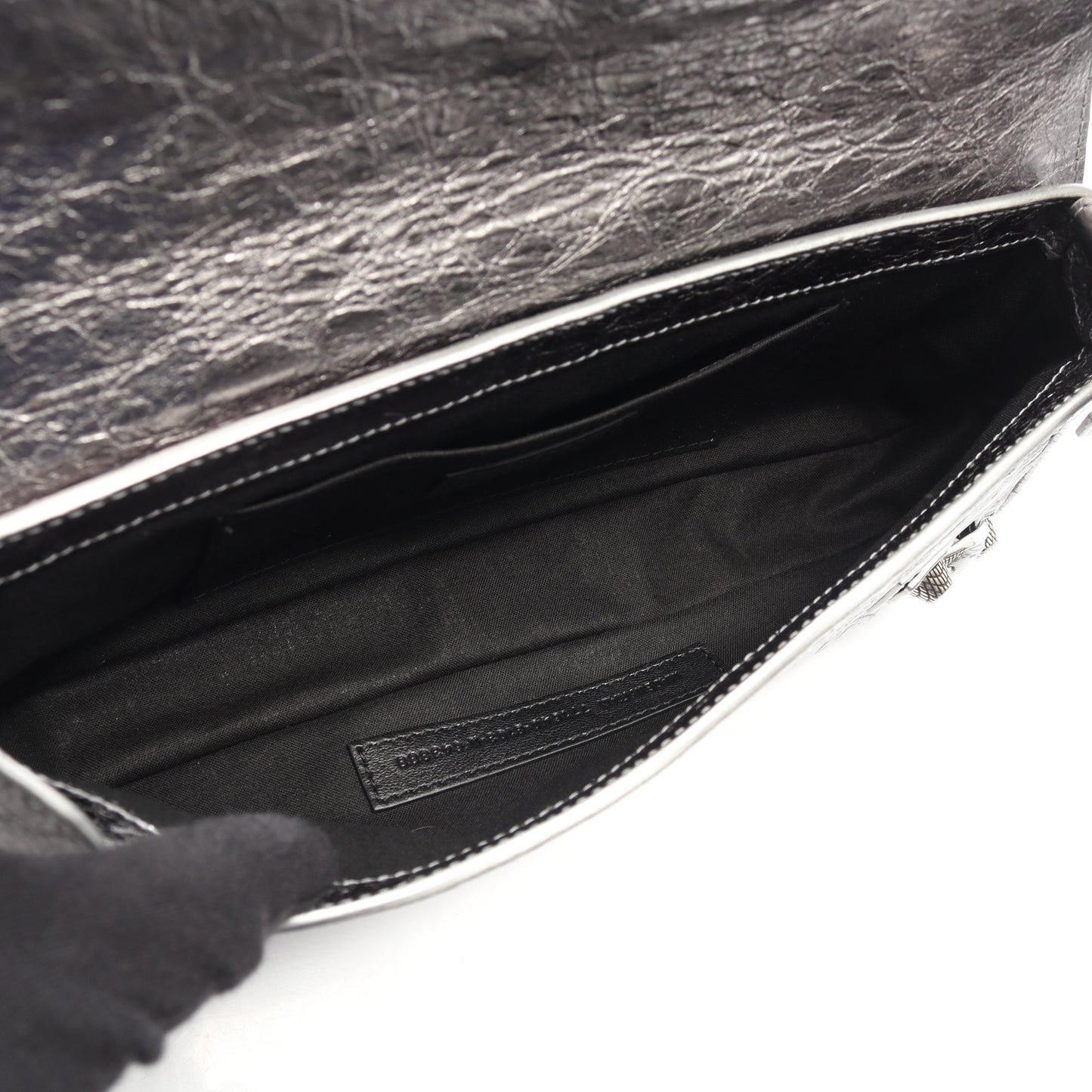 ル カゴール S ショルダーバッグ レザー シルバー バレンシアガ バッグ BALENCIAGA