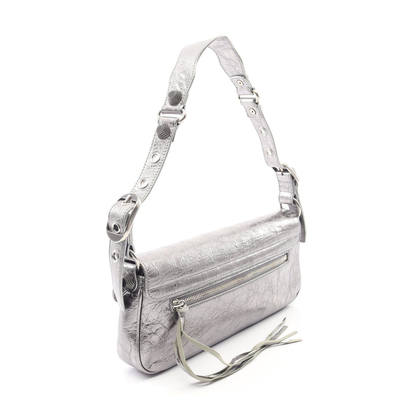 ル カゴール S ショルダーバッグ レザー シルバー バレンシアガ バッグ BALENCIAGA