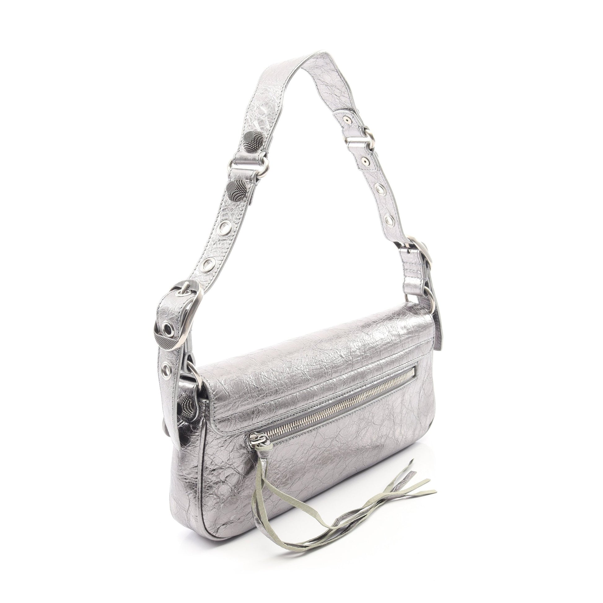 ル カゴール S ショルダーバッグ レザー シルバー バレンシアガ バッグ BALENCIAGA
