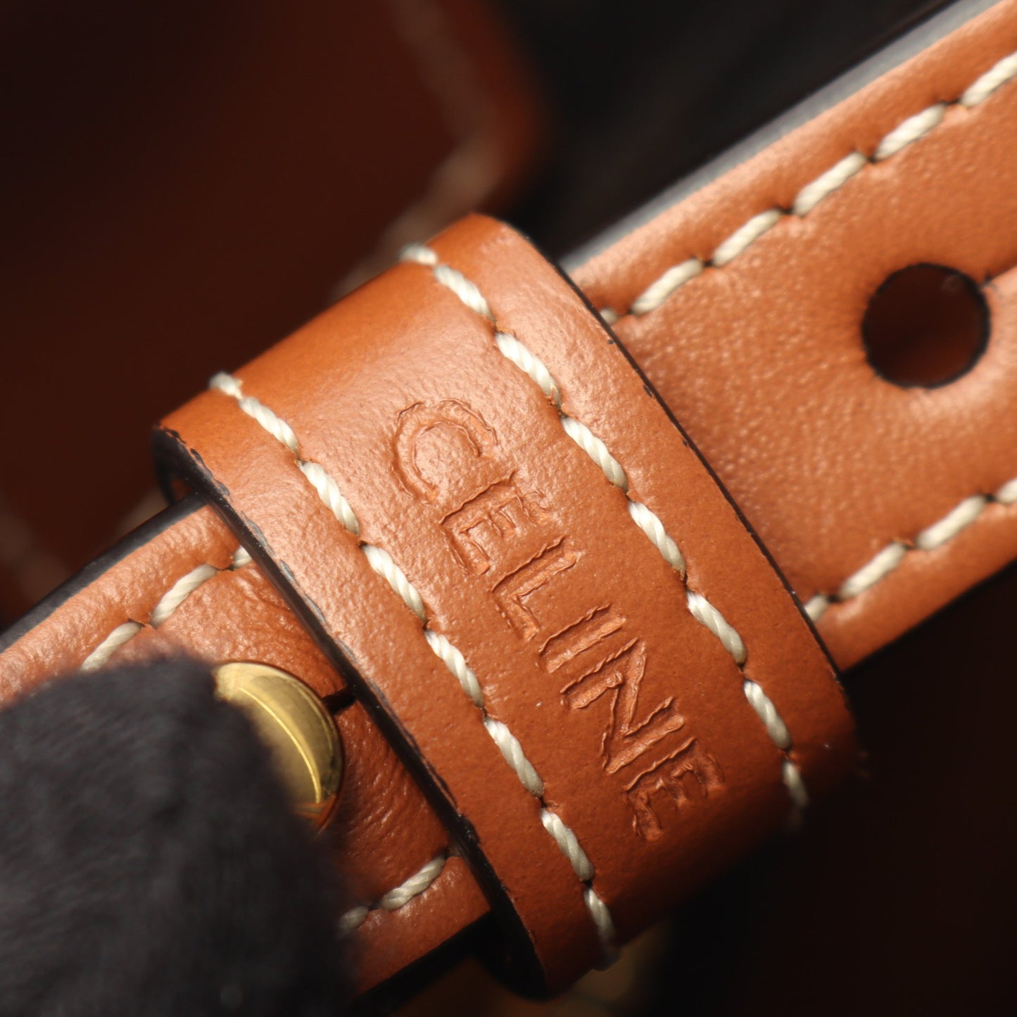 スモール バーティカル カバ トリオンフ 2WAY ハンドバッグ トートバッグ PVC レザー ブラック ブラウン セリーヌ バッグ CELINE