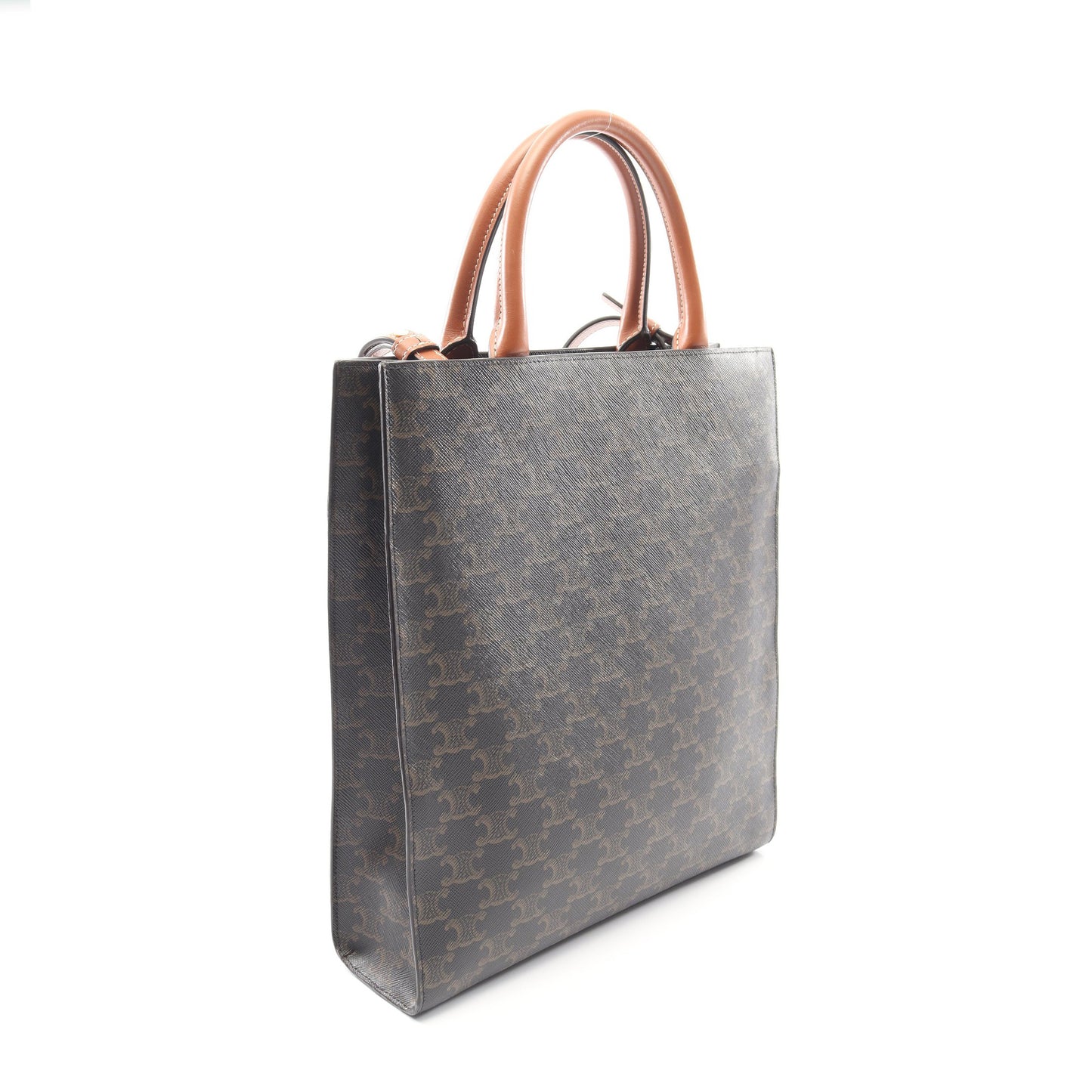 スモール バーティカル カバ トリオンフ 2WAY ハンドバッグ トートバッグ PVC レザー ブラック ブラウン セリーヌ バッグ CELINE