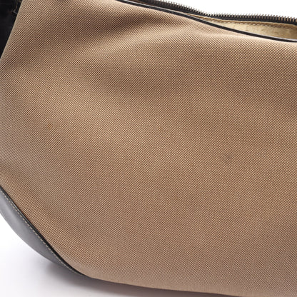 LOGO JACQUARD ロゴジャガード ワンショルダーバッグ キャンバス レザー ベージュ ブラック プラダ バッグ PRADA