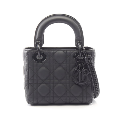 レディディオール ミニ カナージュ 2WAY ハンドバッグ レザー ブラック クリスチャンディオール バッグ Christian Dior