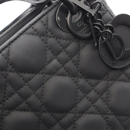 レディディオール ミニ カナージュ 2WAY ハンドバッグ レザー ブラック クリスチャンディオール バッグ Christian Dior