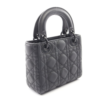 レディディオール ミニ カナージュ 2WAY ハンドバッグ レザー ブラック クリスチャンディオール バッグ Christian Dior