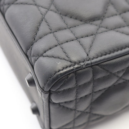 レディディオール ミニ カナージュ 2WAY ハンドバッグ レザー ブラック クリスチャンディオール バッグ Christian Dior