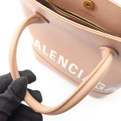ヴィルXXS 2WAY ハンドバッグ レザー ピンクベージュ バレンシアガ バッグ BALENCIAGA