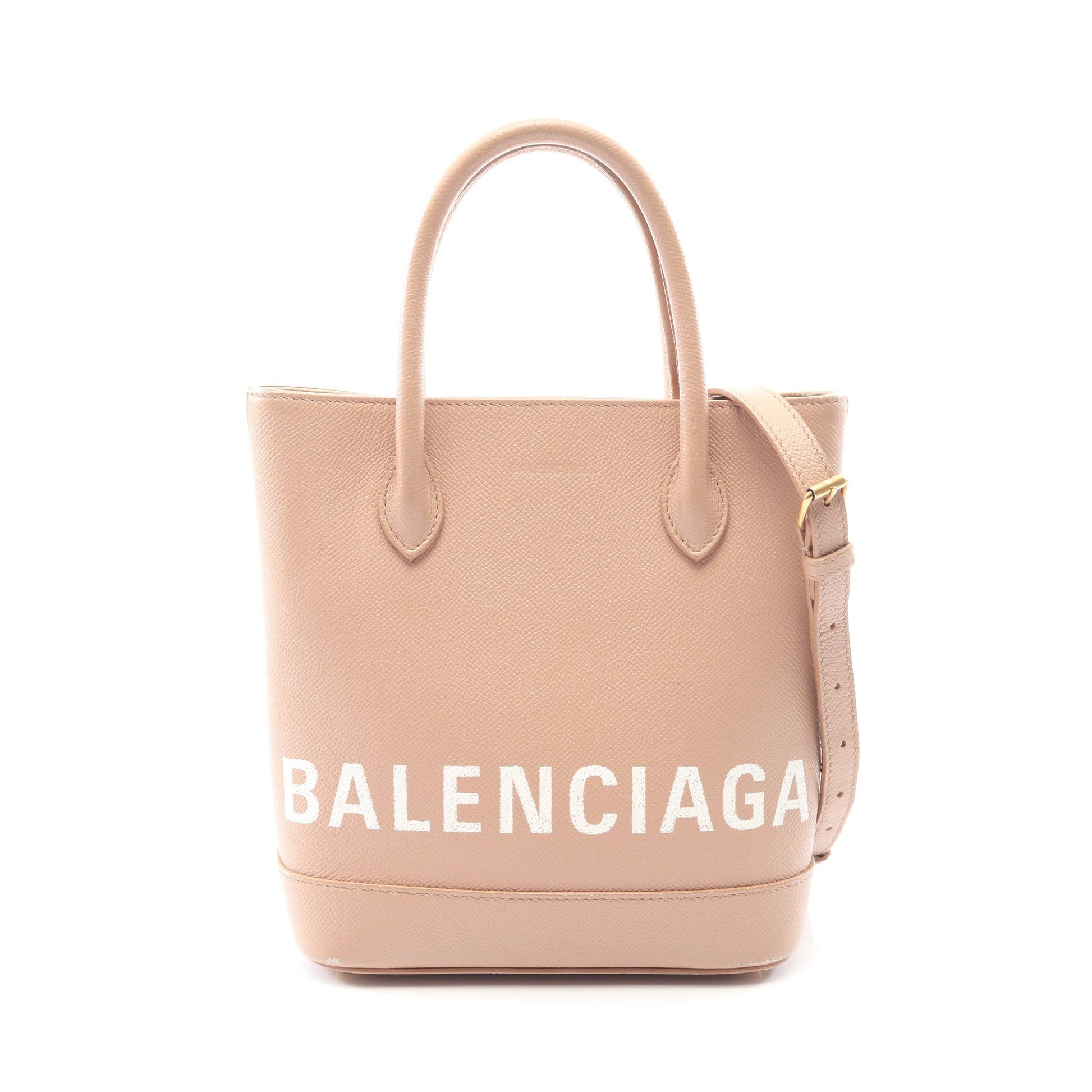 ヴィルXXS 2WAY ハンドバッグ レザー ピンクベージュ バレンシアガ バッグ BALENCIAGA