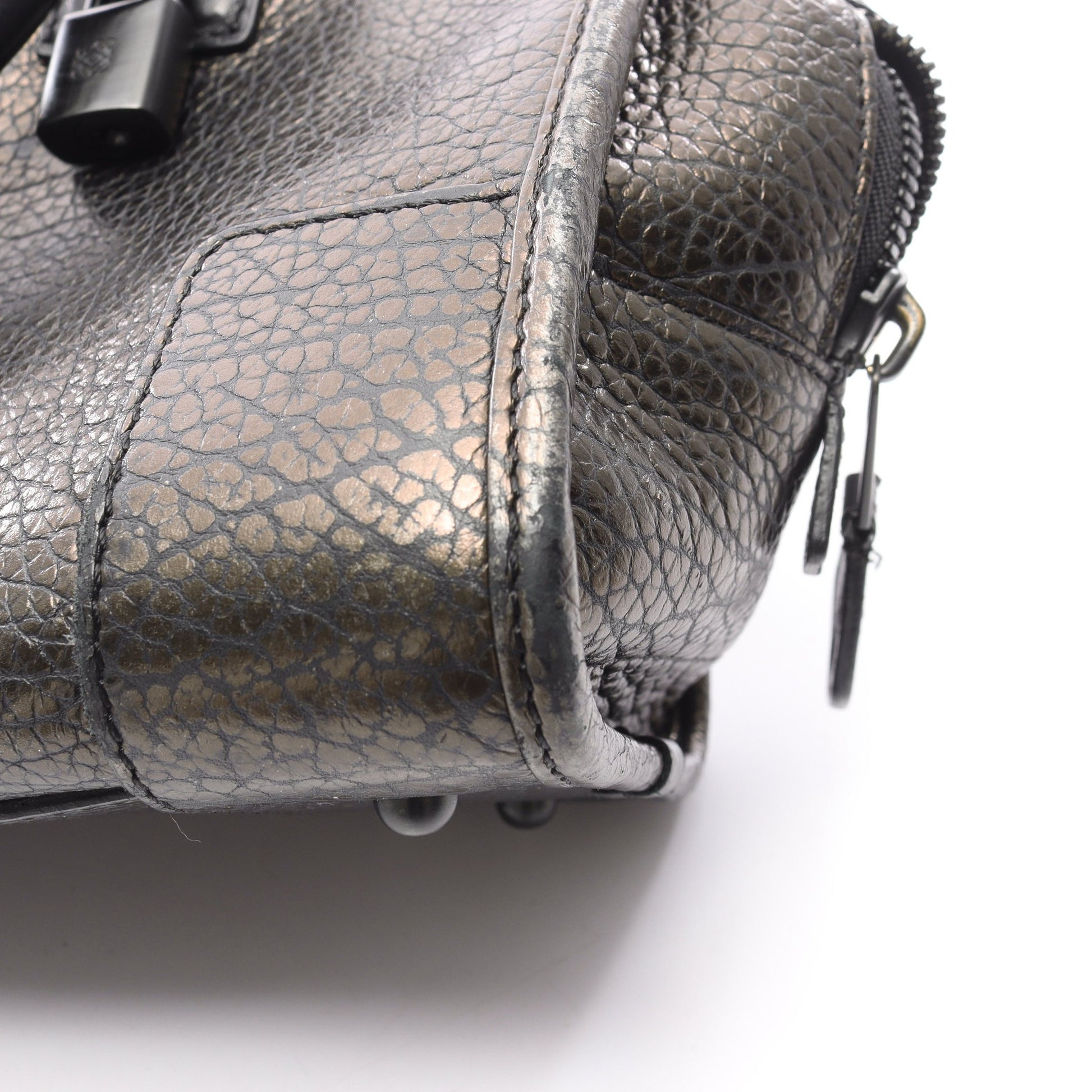 アマソナ28 ハンドバッグ レザー ダークブラウン ブラック ロエベ バッグ LOEWE