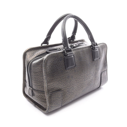 アマソナ28 ハンドバッグ レザー ダークブラウン ブラック ロエベ バッグ LOEWE