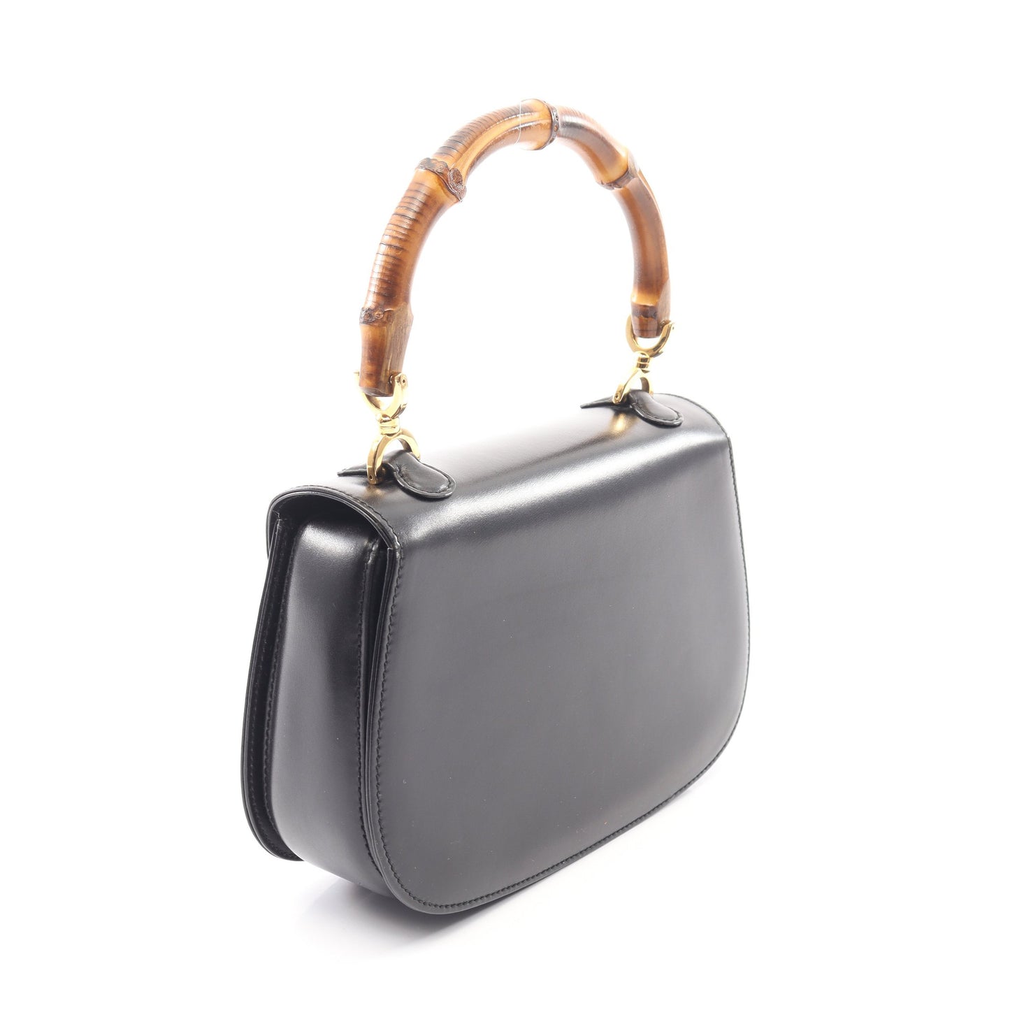 バンブー 2WAY ハンドバッグ レザー ブラック グッチ バッグ GUCCI