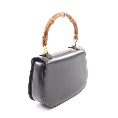 バンブー 2WAY ハンドバッグ レザー ブラック グッチ バッグ GUCCI