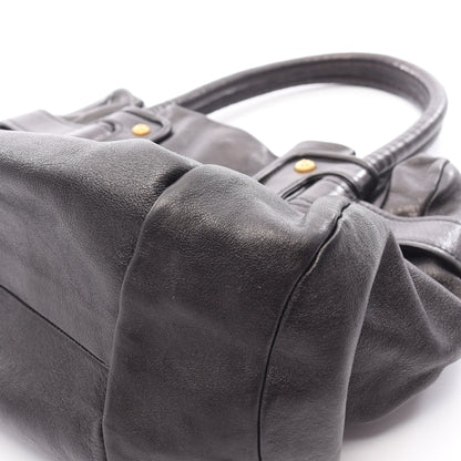 ガンチーニ ハンドバッグ レザー ブラック サルヴァトーレフェラガモ バッグ Salvatore Ferragamo
