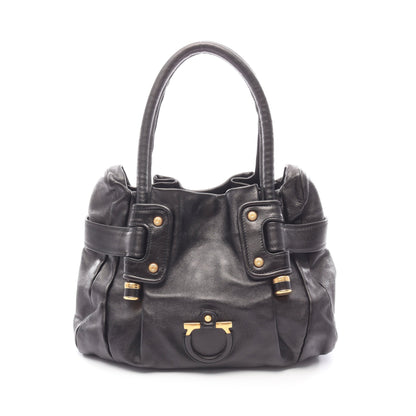 ガンチーニ ハンドバッグ レザー ブラック サルヴァトーレフェラガモ バッグ Salvatore Ferragamo