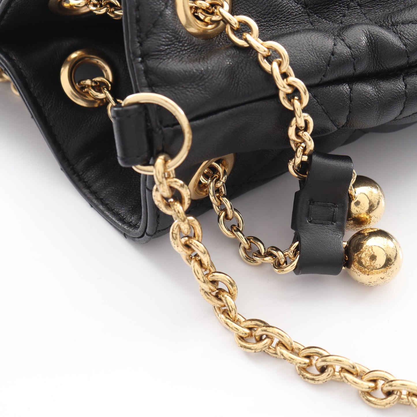 Ammi アミ チェーンショルダーバッグ レザー ブラック クリスチャンディオール バッグ Christian Dior