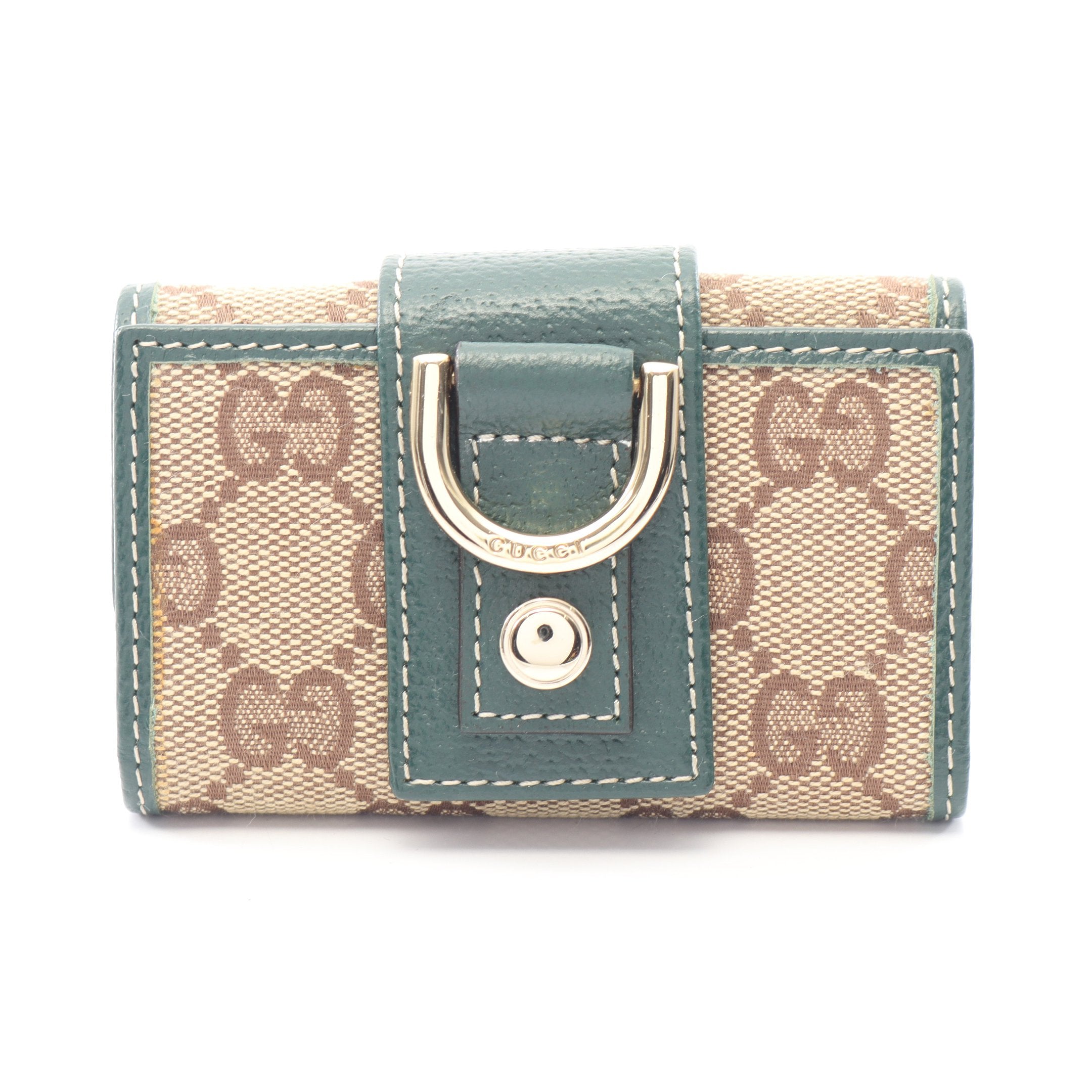 美品】GUCCI/グッチ GGキャンバス 6連キーケース ブラウン系 S-11065
