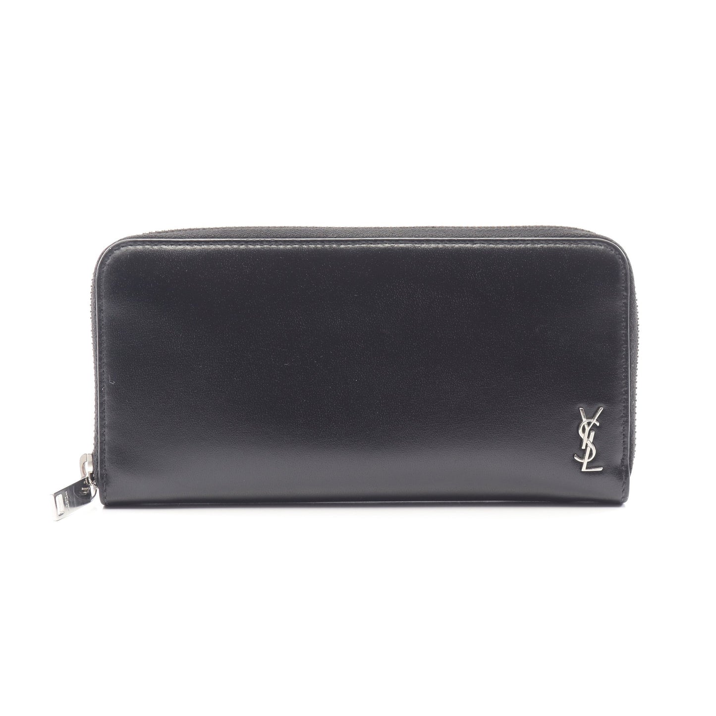 カサンドラ ラウンドファスナー長財布 レザー ブラック サンローランパリ 財布・小物 SAINT LAURENT PARIS