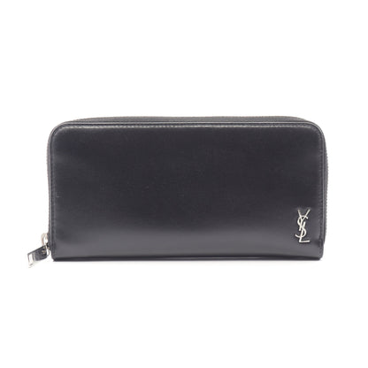 カサンドラ ラウンドファスナー長財布 レザー ブラック サンローランパリ 財布・小物 SAINT LAURENT PARIS