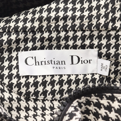 千鳥格子 フード付き アノラックジャケット マウンテンパーカー ブラック オフホワイト ディオール アウター DIOR