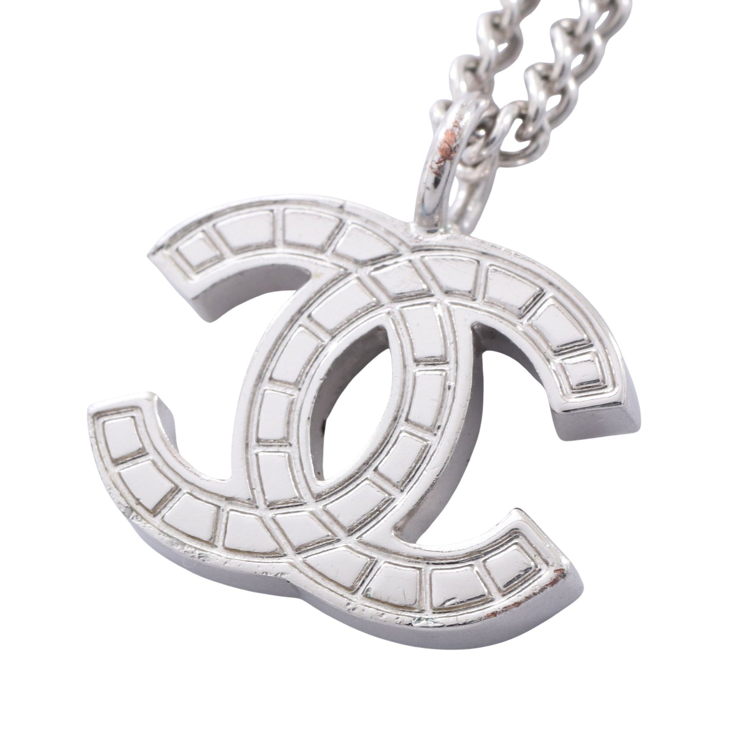 ココマーク チョコバー ネックレス シルバー 06V シャネル アクセサリー CHANEL