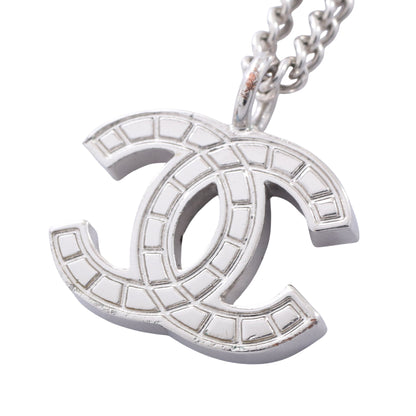 ココマーク チョコバー ネックレス シルバー 06V シャネル アクセサリー CHANEL