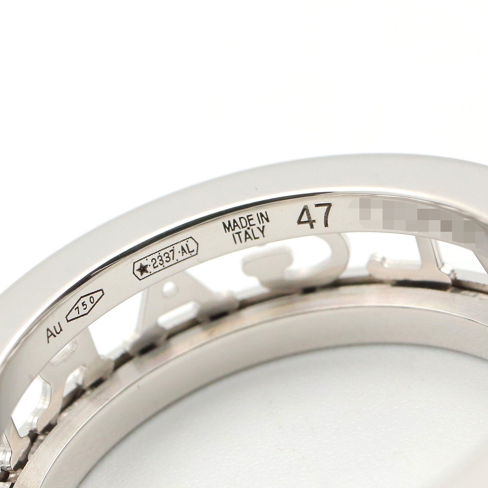 B-zero1 オープンロゴ スパイラル リング リング 指輪 K18WG シルバー