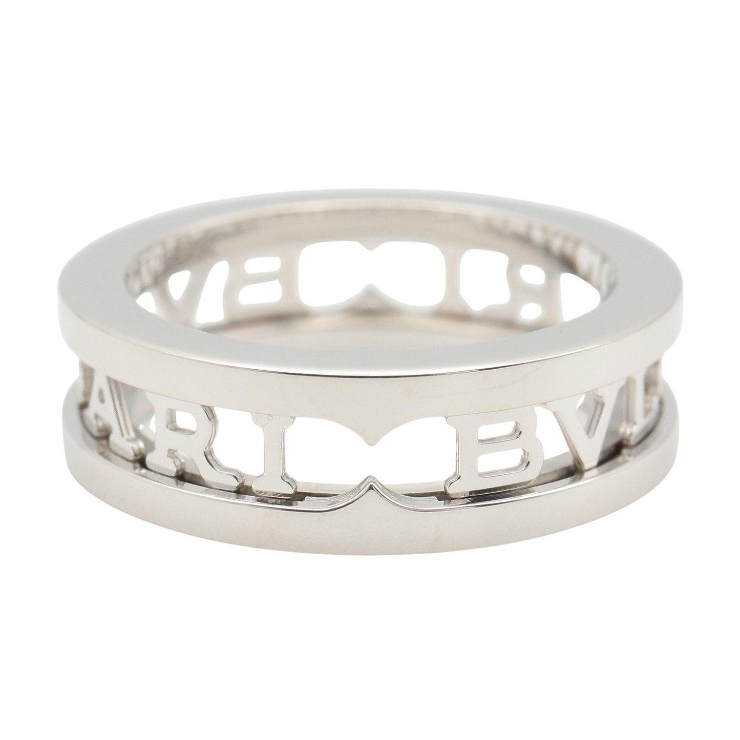 B-zero1 オープンロゴ スパイラル リング リング 指輪 K18WG シルバー ホワイトゴールド ブルガリ アクセサリー BVLGARI