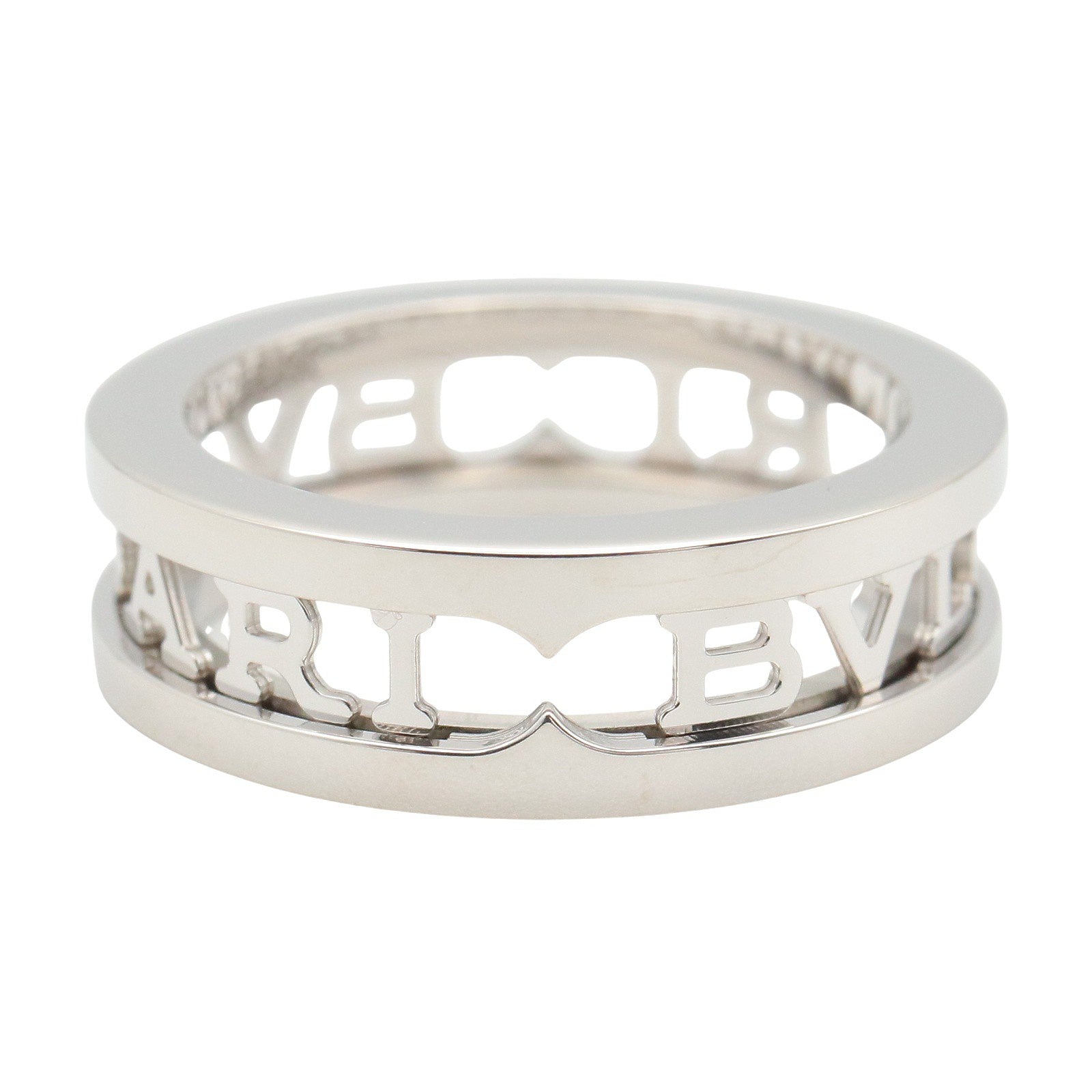 B-zero1 オープンロゴ スパイラル リング リング 指輪 K18WG シルバー ホワイトゴールド ブルガリ アクセサリー BVLGARI