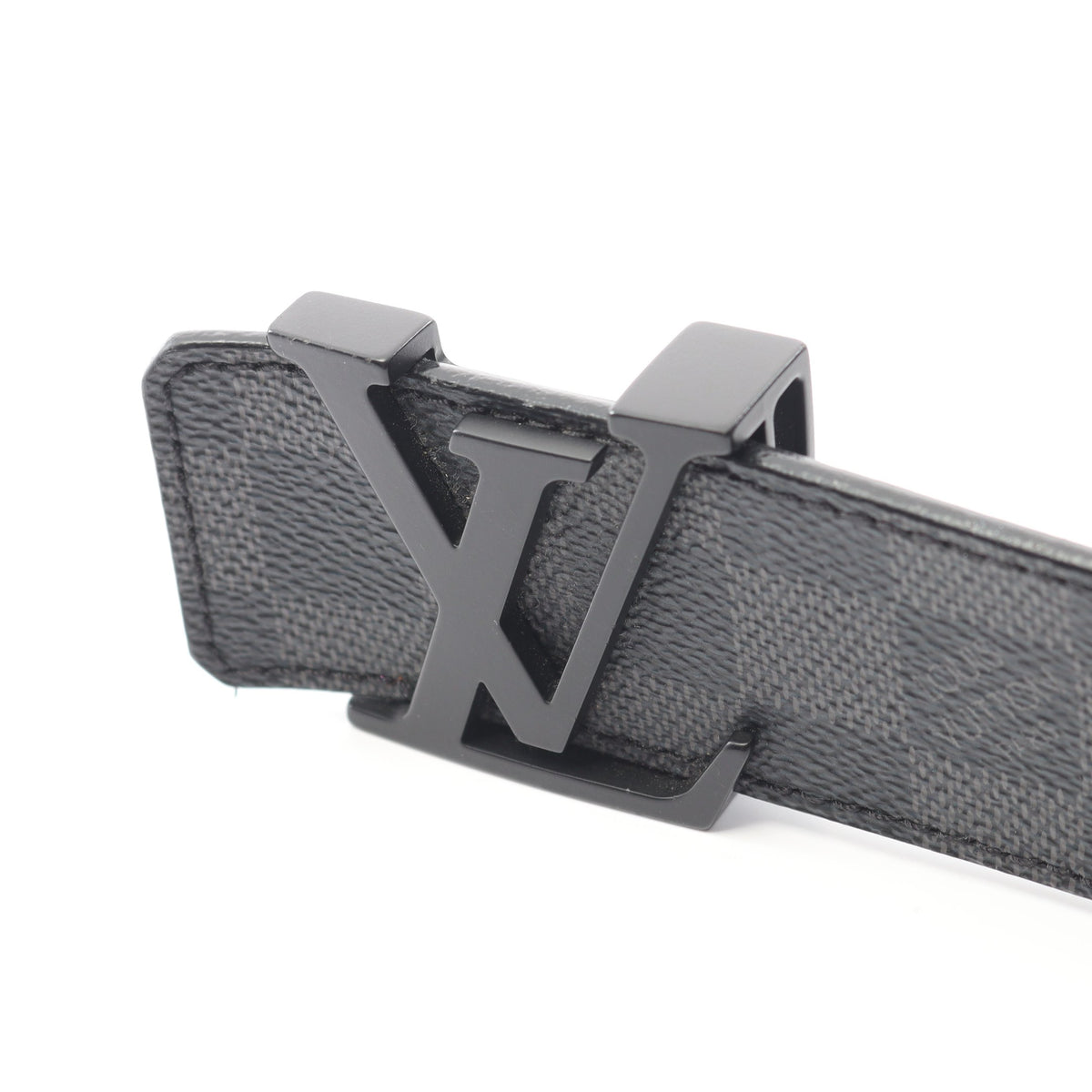 サンチュール LV イニシアル ダミエグラフィット ベルト PVC ブラック 