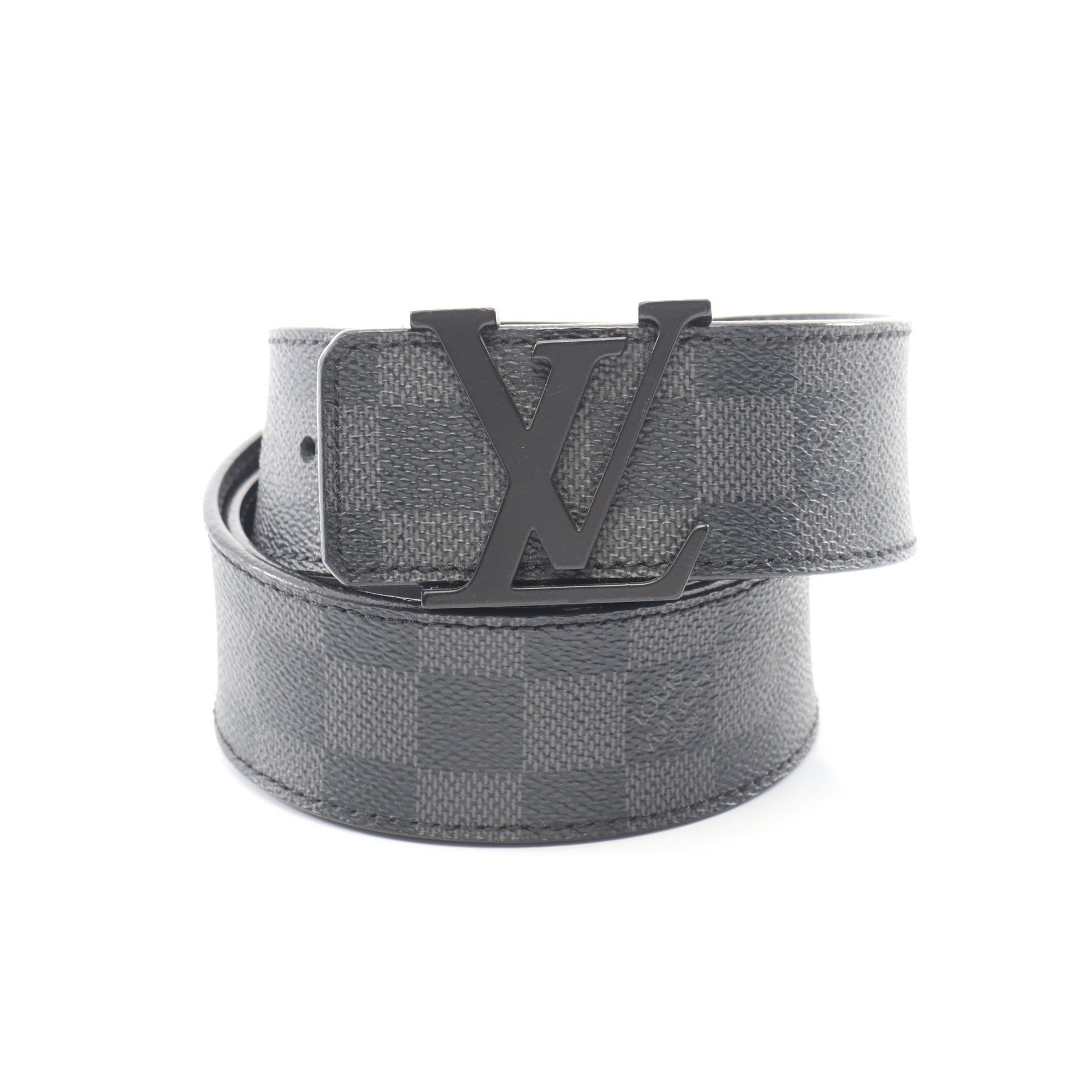 サンチュール LV イニシアル ダミエグラフィット ベルト PVC ブラック 